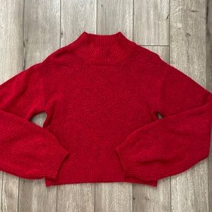 Wild fable cropped red sweater size M